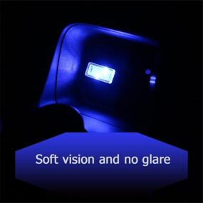 img 3 attached to 🔵 Rumfo Blue Night LED Decoration Mini USB Light (2Pcs) - Versatile 0.1W Car Interior Ambient Lamp for Automotive, Laptop, Power Bank & More