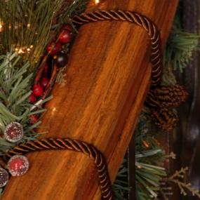 img 1 attached to 🎀 High-end Decorative Garland Ties, Set of 6, 20 inches (Brown)