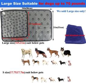 img 3 attached to 🔥 Large Heated Pet Heating Pad - Waterproof Electric Dog Bed - Indoor Cat Heating Pad - 34" x 21" - Easy to Clean - Heated Dog House Mat