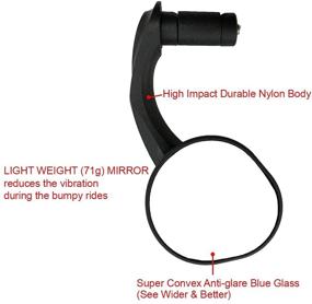 img 3 attached to 🚲 Hafny 2021 Bar End Bike Mirror: Wide-View Super Convex Glass Bicycle Mirror for E-Bikes