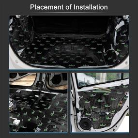 img 1 attached to 🚗 uxcell 10pcs 80mil 25sqft Car Sound Deadener: Effective Heat Insulation Mat Pad for Damping, Self Adhesive Deadening Material for Door Roof Sound Barrier - Black