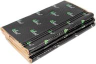 🚗 uxcell 10pcs 80mil 25sqft car sound deadener: effective heat insulation mat pad for damping, self adhesive deadening material for door roof sound barrier - black logo