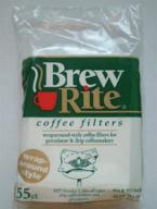 brew rite percolator coffee ☕ filters - 55 count, wrappable design logo