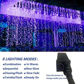 img 3 attached to Super Bright 2-Pack LED Christmas Lights – 150 LEDs, 8 Modes, Blue, Indoor/Outdoor, Extendable, Twinkle Lights