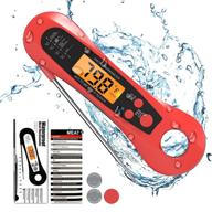 waterproof digital meat thermometer for cooking | instant read food 🌡️ thermometer with backlight & calibration | kitchen probe for grilling, bbq & cooking logo