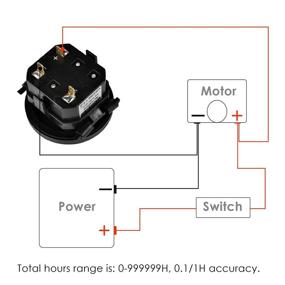 img 1 attached to 🕓 Efficient Jayron JR-HM005DC Snap in Hour Meter: Round LCD Quartz Hourmeter for Fork Cart Boat Tractor Generator Engine Mower (DC4.5V-90V)