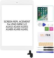 complete ipad mini digitizer replacement with ic chip, home button, and camera holder - white compatible with a1432, a1454, a1455, a1489, a1490 logo