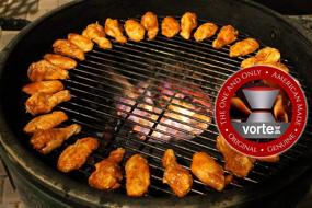 img 2 attached to 🔥 Enhance Your Grilling Experience with VORTEX (IN)DIRECT HEAT: Perfect for Weber Kettle 22 26.75 WSM Smokey Mountain XL Kamado XL Big Green Egg - Medium Size