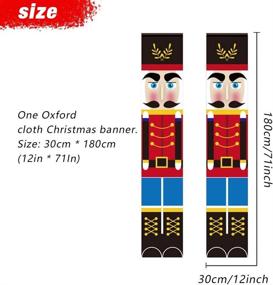 img 1 attached to FANA Nutcracker Banners Christmas Decorations 6ft - Outdoor Xmas Decor - Soldier Model Nutcracker Banners for Front Door Porch Garden Indoor Exterior Kids Party (Black Red)