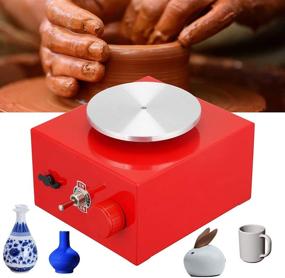 img 2 attached to 🔴 Electric Ceramic Pottery Turntable for Beginners (Red)