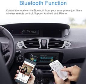 img 3 attached to Улучшенная машина Single Din Car Stereo Bluetooth: 7-цветной радиоприемник с USB, MP3-плеером/FM/WMA/TF/AUX-входом, громкой связью, беспроводным пультом дистанционного управления