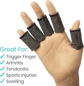 img 1 attached to 🖐️ Vive Finger Sleeve Protectors (30 Pack) - Thumb and Finger Support for Gaming, Guitar Players - Ideal for Trigger Finger, Arthritis, Sport Injury, and Joint Pain - Ultimate Fabric Guard for Pinky and Index Fingers