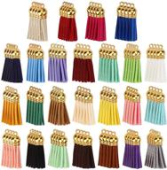 🔑 100 pcs bulk diyasy keychain tassels - colored leather tassels for jewelry making, keychain accessories craft, earrings, and bracelets - 25 vibrant colors logo