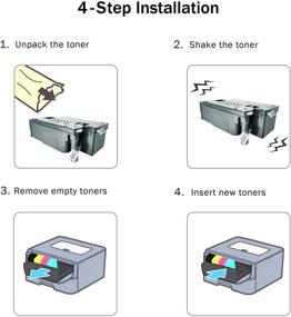 img 1 attached to 🖨️ Limeink 2 Black High Yield Laser Toner Cartridges Replacement for Dell C1660 4G9HP: Compatible with Dell C1660, C1660W, C1660cnw Printers