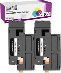 img 2 attached to 🖨️ Limeink 2 Black High Yield Laser Toner Cartridges Replacement for Dell C1660 4G9HP: Compatible with Dell C1660, C1660W, C1660cnw Printers