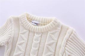 img 2 attached to 🧥 LittleSpring Kids' Pullover Sweaters Knitted Long Sleeve Warm Tops for Boys and Girls