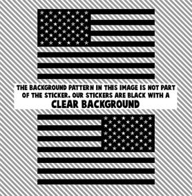 img 1 attached to 🚚 Truck American Flag Stickers - Black Self Adhesive with Clear Vinyl, 6" x 3.5" (Set of 2)