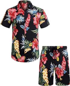 img 3 attached to 🌺 COOFANDY Flower Casual Button Hawaiian Shirt Collection: Men's Stylish Apparel for all Occasions