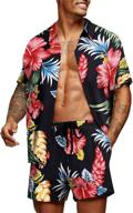 🌺 coofandy flower casual button hawaiian shirt collection: men's stylish apparel for all occasions logo