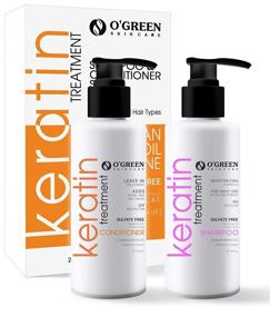 img 4 attached to Keratin Shampoo and Conditioner Set with Argan Oil - Ideal for Dry Thinning Hair, Free from Sulfates and Parabens - Anti Frizz, Clarifying and Protective Keratin Complex