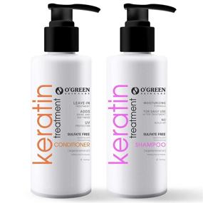 img 3 attached to Keratin Shampoo and Conditioner Set with Argan Oil - Ideal for Dry Thinning Hair, Free from Sulfates and Parabens - Anti Frizz, Clarifying and Protective Keratin Complex