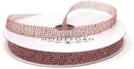 🌹✨ rose gold glitter grid weave ribbon, 3/8-inch x 25 yards logo