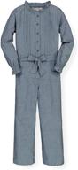 👗 stylish ruffle chambray sleeve jumpsuits & rompers for girls - hope henry clothing logo