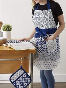 img 2 attached to DII Tunisia Blue Market 🍽️ Table Top Collection: Complete Kitchen Set, 3-Piece