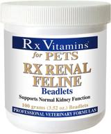 🐱 rx vitamins renal feline beadlets for cats - optimal support for healthy kidneys - vet-recommended hypoallergenic formula - 3.52 oz logo