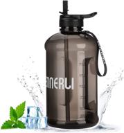 🥤 vennerli half gallon water bottle with straw - 2 liter leakproof sports water bottle, bpa free plastic, portable with strap - 74oz water jug for outdoor hiking, camping, running logo