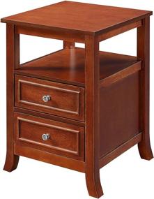 img 2 attached to 🏺 Convenience Concepts Melbourne End Table: Elegant Mahogany Design for Easy Organization