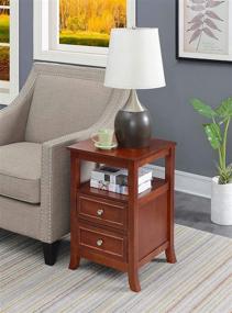 img 1 attached to 🏺 Convenience Concepts Melbourne End Table: Elegant Mahogany Design for Easy Organization