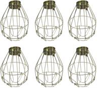 🛠️ uonlytech 6pcs metal lamp bulb guard clamp | light bulb cage guard | metal bulb guard lamp cage | vintage light cage hanging industrial lamp covers pendant decor for home bar logo