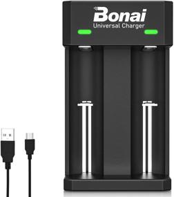 img 4 attached to Bonai 18650 Lithium Battery Chargers: Fast Charging for All Your Batteries - AA, AAA, C, D, Li-ion 18650, 18500, and More (2 Slots USB Charger)