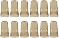 🍾 (pack of 12) tezzorio liquor pourer covers: protect & preserve your liquor with universal bottle cover caps! логотип