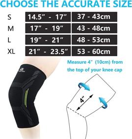 img 3 attached to Pack Knee Brace Compression Weightlifting Sports & Fitness