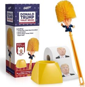 img 4 attached to Donald Trump Toilet Cleaner Set - Hilarious Political Gag Gift Bundle with Trump Toilet Brush and 3-Ply Bathroom Tissue Paper - Unique Gift Idea with Funny Trump Hair