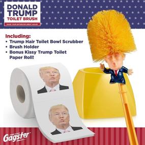 img 2 attached to Donald Trump Toilet Cleaner Set - Hilarious Political Gag Gift Bundle with Trump Toilet Brush and 3-Ply Bathroom Tissue Paper - Unique Gift Idea with Funny Trump Hair