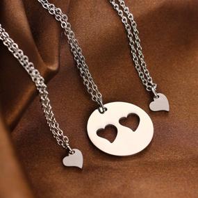 img 1 attached to 💖 YeeQin Mother and Daughters Necklace Set - Mom and Daughter Matching Jewelry Gift for Mom & Sweet Heart Girls - Ideal Gifts