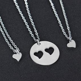 img 2 attached to 💖 YeeQin Mother and Daughters Necklace Set - Mom and Daughter Matching Jewelry Gift for Mom & Sweet Heart Girls - Ideal Gifts