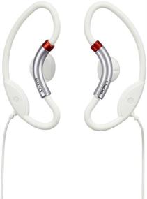 img 1 attached to 🎧 Стереогарнитура Sony MDR-AS20J/WHI Active Style: Удобные белые наушники с мягкими петлями-подвесками.