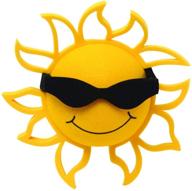 🌞 кулболс кул калифорния солнечный топик для антенны автомобиля: черный автоаксессуар с подвеской-зеркальцем и пружинной подставкой для рабочего стола. логотип