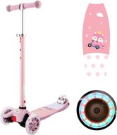 🛴 weskate kids kick scooter: 3-wheel adjustable height scooter with led light flashing pu wheels, ideal for boys and girls 3-12 logo