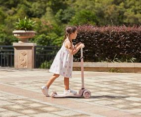 img 3 attached to 🛴 WeSkate Kids Kick Scooter: 3-Wheel Adjustable Height Scooter with LED Light Flashing PU Wheels, Ideal for Boys and Girls 3-12