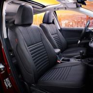 🚗 ekr custom fit full set car seat covers for honda accord 2010-2012 - leatherette black (not for ex-l, lx-s) logo
