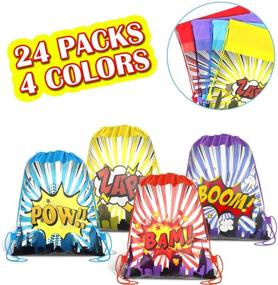 img 2 attached to 🎉 POKONBOY 24 Pack Kids Party Favors Drawstring Bags for Boys - Reusable Party Supplies for Boys Girls Birthday Party