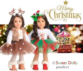 img 1 attached to 🎄 Stunning Sweet Dolly Clothes for a Festive American Christmas Fashion