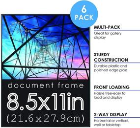 img 3 attached to Home Décor Picture Frame 8.5x11 inch, 6-pack of Black - Front Loading, for Wall or Table, Horizontal or Vertical Display - Standard Goods