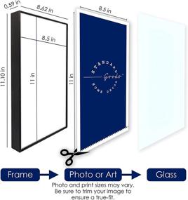 img 2 attached to Home Décor Picture Frame 8.5x11 inch, 6-pack of Black - Front Loading, for Wall or Table, Horizontal or Vertical Display - Standard Goods