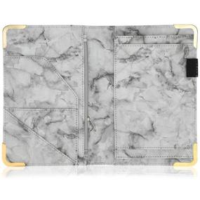 img 1 attached to 📚 Black Marble Restaurant Server Book Organizer